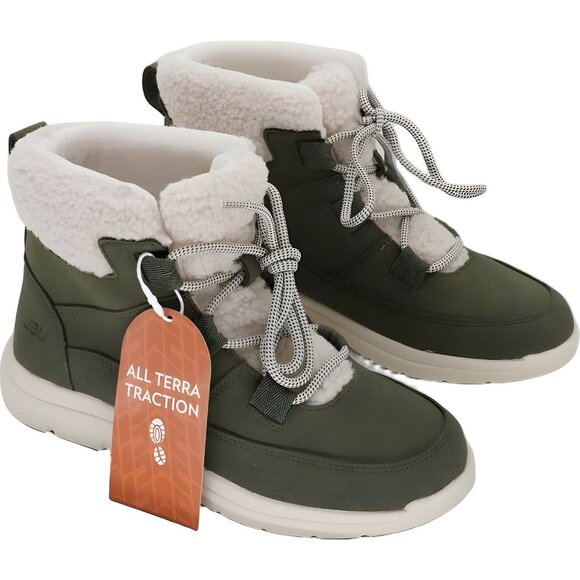 JBU by Jambu Freeze Olive Lace-Up Round Toe Ankle Boot Women's US 6.5M - Picture 4 of 6